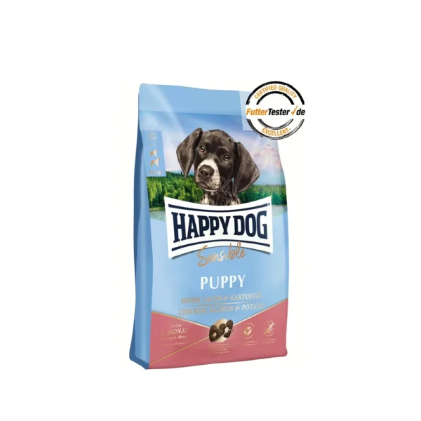 Happy Dog غذای خشک توله‌سگ Sensible Puppy Chicken, Salmon & Potato با مرغ، سالمون و سیب‌زمینی 1 کیلوگرم