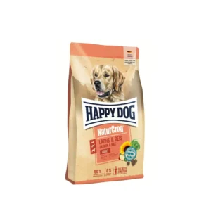 Happy Dog غذای خشک سگ بالغ NaturCroq Salmon & Rice با برنج و سالمون 4 کیلوگرم