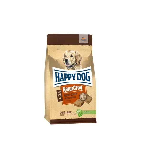 Happy Dog غذای خشک سگ بالغ NaturCroq Müsli-Ecken muesli wedges with poultry با طیور 500 گرم