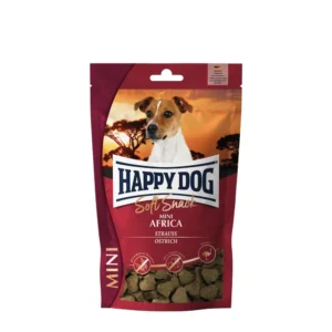 Happy Dog تشویقی سگ بالغ Soft Snack Mini Africa نژاد کوچک با شترمرغ 5×100 گرم