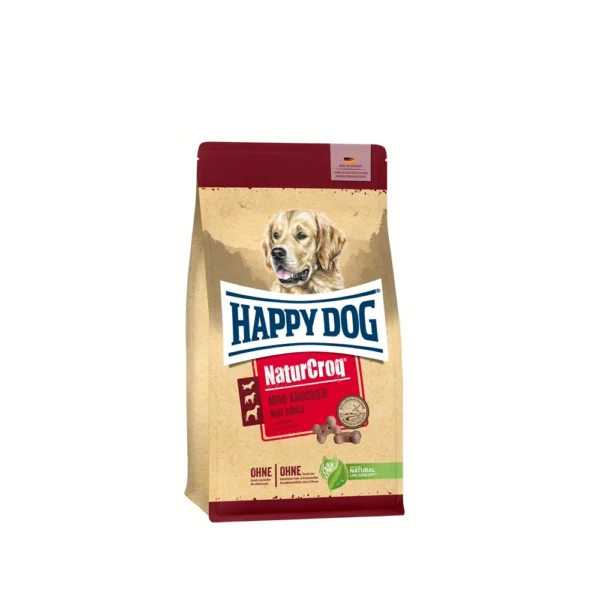 Happy Dog تشویقی سگ بالغ NaturCroq Mini Knochen Mini bones with chicken نژاد کوچک با مرغ 500 گرم