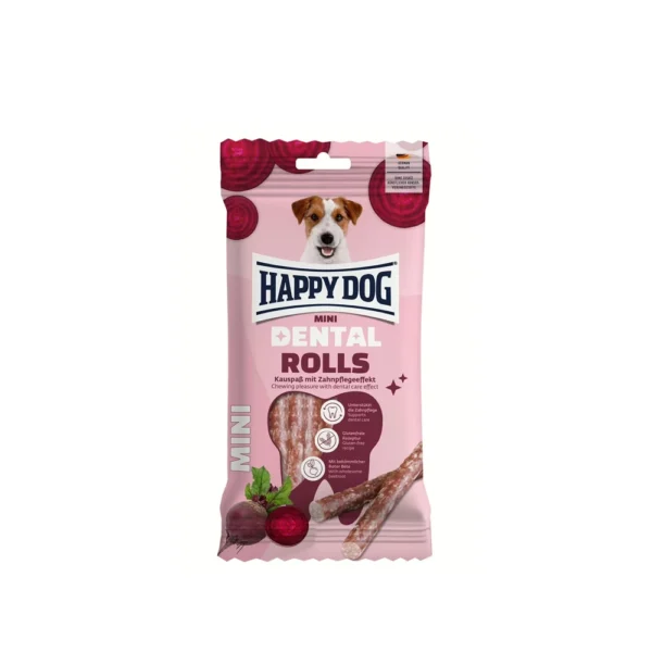 Happy Dog تشویقی سگ بالغ Dental Snacks Dental Rolls Mini نژاد کوچک 92 گرم