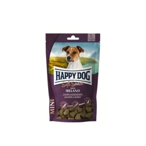 Happy Dog تشویقی سگ بالغ Soft Snack Mini Ireland نژاد کوچک با سالمون و خرگوش 5×100 گرم