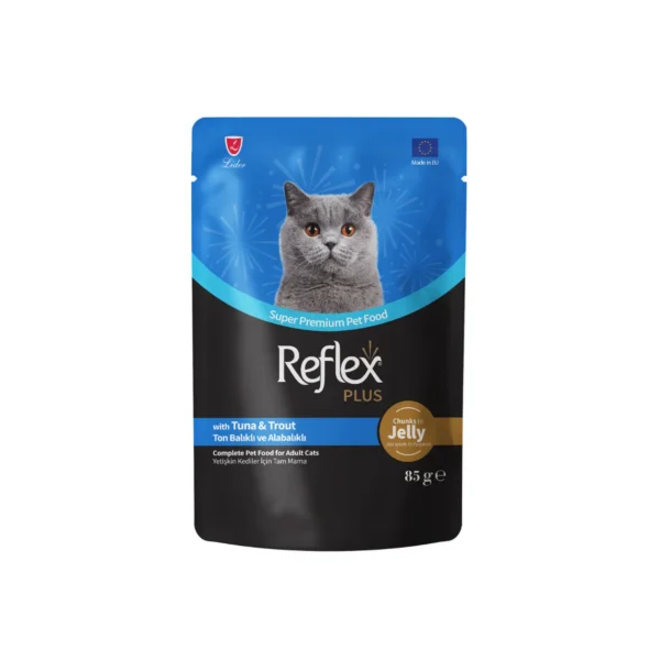 Reflex Plus Wet Chunks in Jelly Adult Cat with Tuna & Trout 85 G