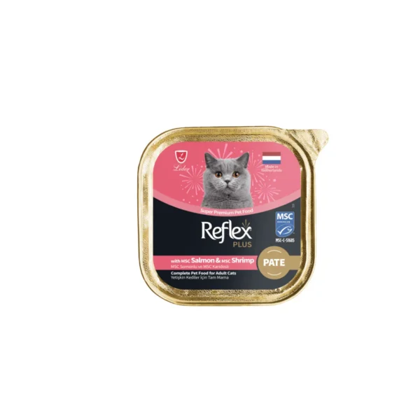 Reflex Plus Wet Pate Adult Cat with Salmon & Shrimp 85 G