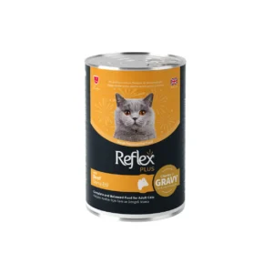 Reflex Plus Wet Chunks in Gravy Adult Cat with Beef 85 G