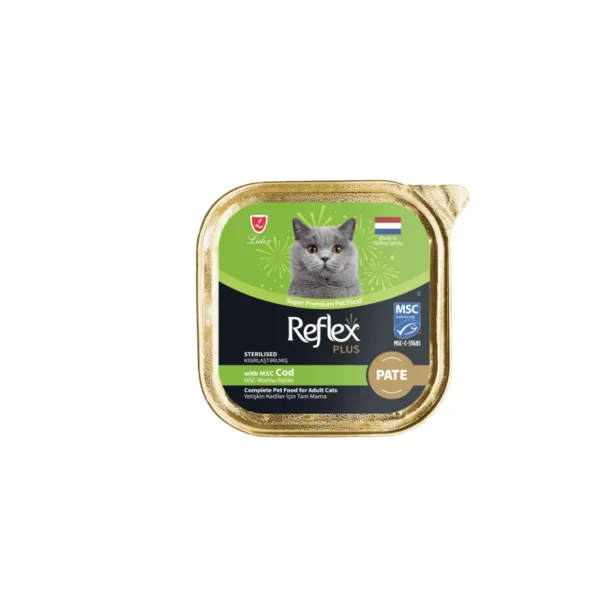 Reflex Plus Wet Pate Sterilised Cat with Cod 85 G