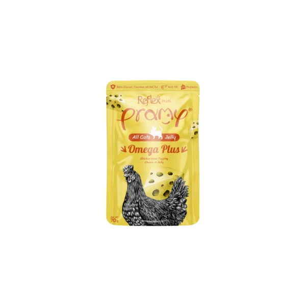 Reflex Plus Wet Food in Jelly Cat Pramy with Chicken & Cheese 70 G