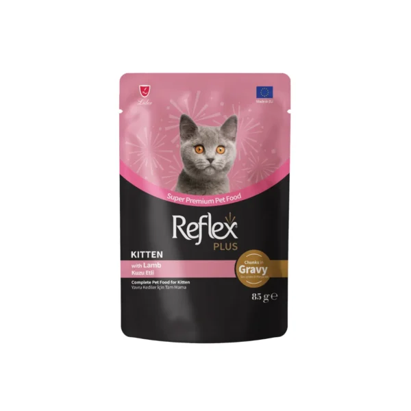 Reflex Plus Wet Chunks in Gravy Kitten with Lamb 85 G
