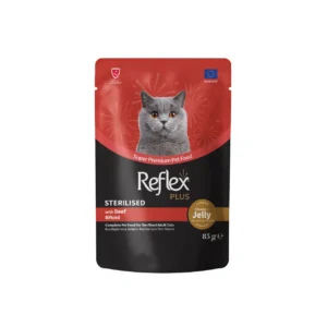 Reflex Plus Wet Chunks in Jelly Sterilised Cat with Beef 85 G