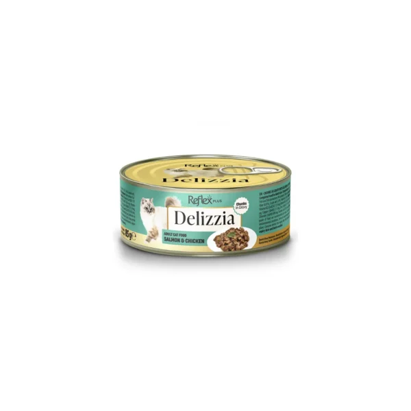 Reflex Plus Wet Chunks in Gravy Adult Cat Delizzia with Salmon & Chicken 85 G