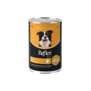 Reflex Plus Wet Chunks in Jelly Adult Dog with Beef 395 G
