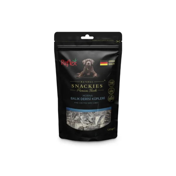 Reflex Snackies Cod Skin Cubes Dog Treat 130 G
