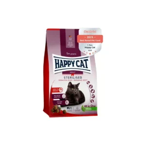 Happy Cat غذای خشک گربه عقیم‌شده Sterilised Adult با گوشت گاو 300 G