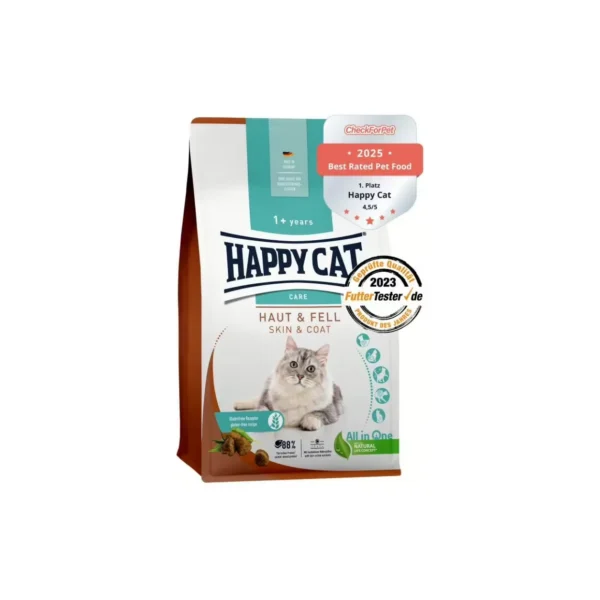 Happy Cat غذای خشک گربه Care Skin & Coat 300 G