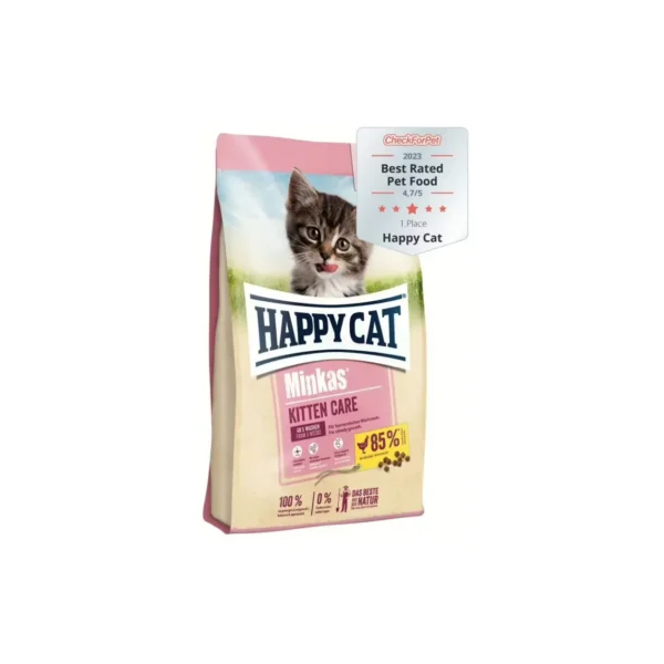 Happy Cat غذای خشک بچه‌گربه Minkas Kitten Care با طیور 500 G