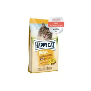 Happy Cat غذای خشک گربه Minkas Hairball Control با طیور 500 G