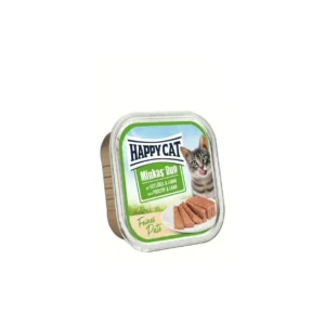 Happy Cat غذای مرطوب پاته گربه Minkas Duo با طیور و بره 16x100 G