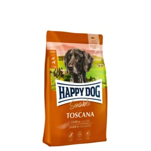 Happy Dog غذای خشک سگ بالغ Sensible Toscana با اردک و ماهی 300 گرم