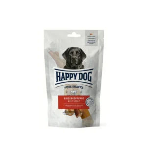 Happy Dog تشویقی جویدنی سگ بالغ Beef Scalp با گوشت گاو 250 گرم