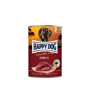 Happy Dog غذای مرطوب سگ بالغ Sensible Pure Africa با شترمرغ 6×400 گرم