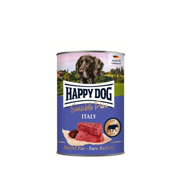 Happy Dog غذای مرطوب سگ بالغ Sensible Pure Italy با بوفالو 6×200 گرم