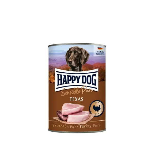 Happy Dog غذای مرطوب سگ بالغ Sensible Pure Texas با بوقلمون 6×200 گرم