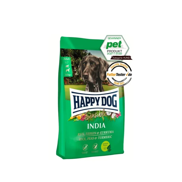 Happy Dog غذای خشک سگ بالغ Sensible India با برنج 300 گرم