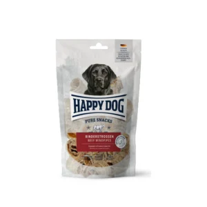Happy Dog تشویقی جویدنی سگ بالغ Beef Windpipes با گوشت گاو 250 گرم